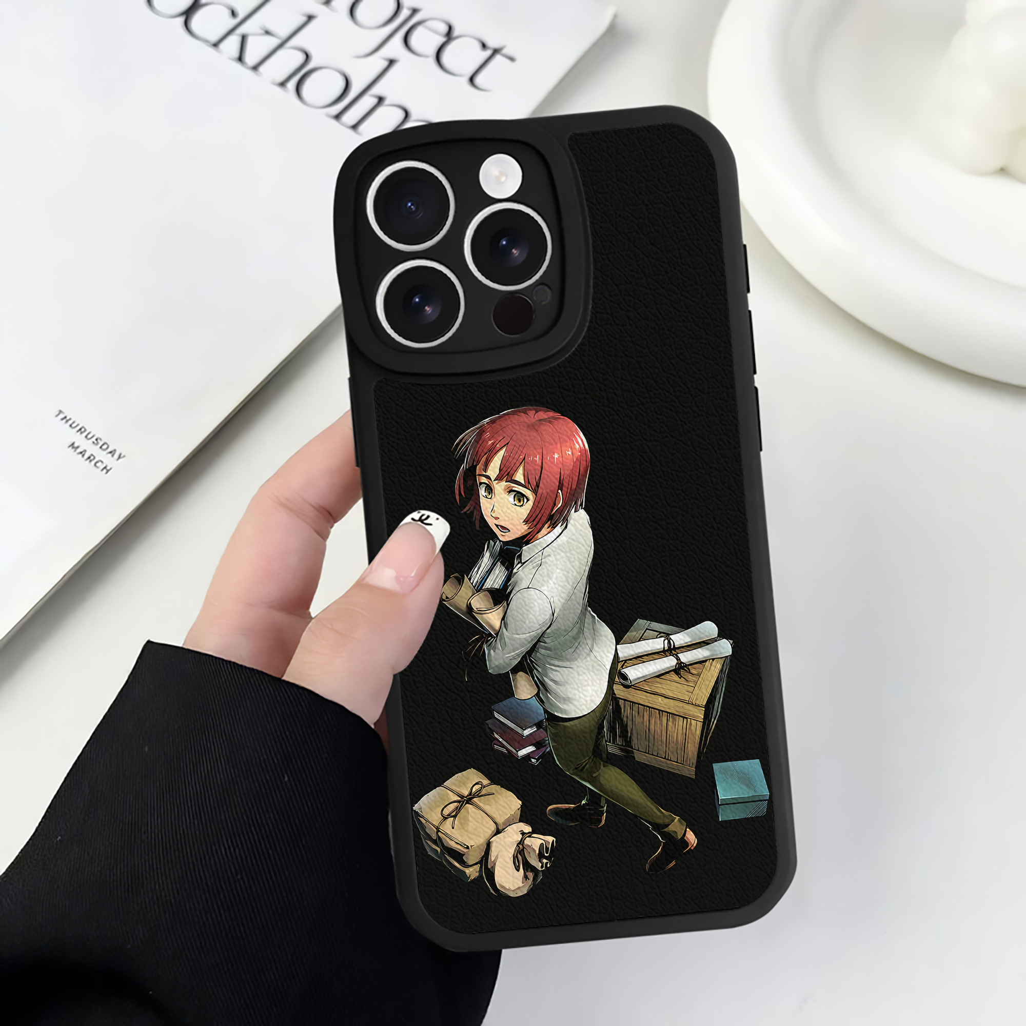 （画像用） 進撃の巨人 Attack on Titan 【iPhone 16シリーズ対応】シリコンスマホケース（レザー調） 材質：シリコン